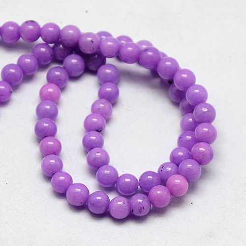 8mm Lavender Mashan Jade Round Gemstones