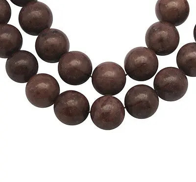 12mm Brown Mashan Jade Gemstones Round