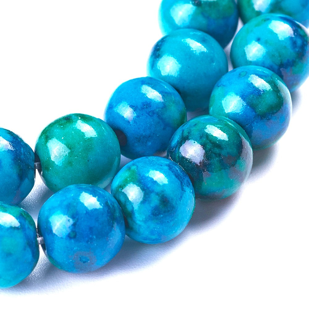 8mm Natural Chrysocolla Round Gemstones
