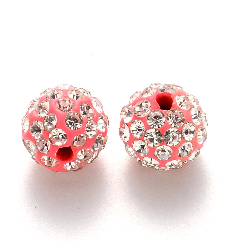 10mm Polymer Clay Pave Rhinestone Beads