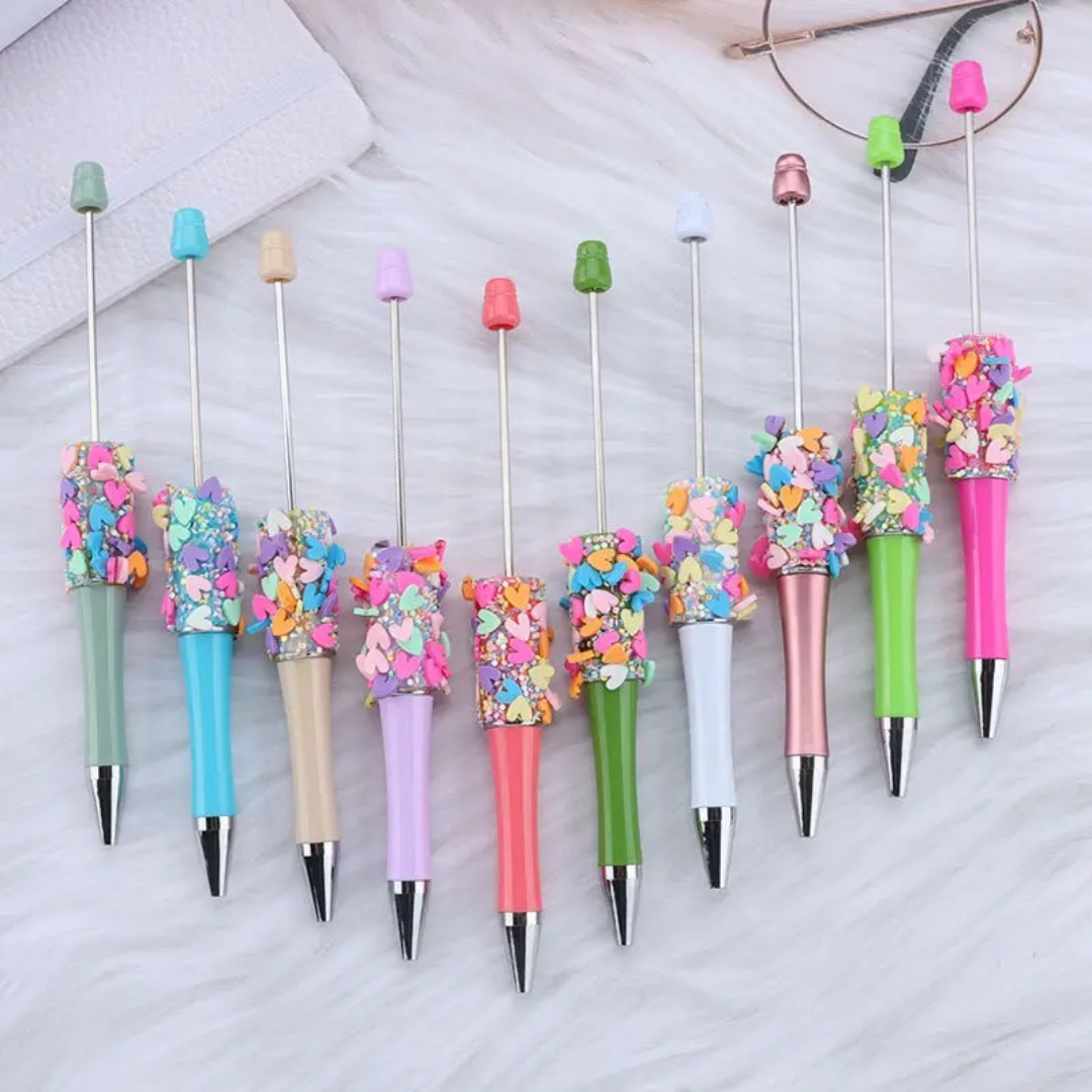 Heart Valentine Beadable Pens