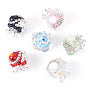 6pc Set Polymer Clay Rhinestone Beads