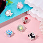6pc Set Polymer Clay Rhinestone Beads