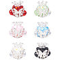 6pc Set Polymer Clay Rhinestone Beads