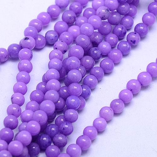 8mm Lavender Mashan Jade Round Gemstones