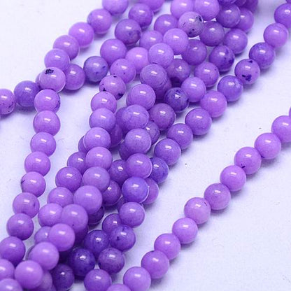 8mm Lavender Mashan Jade Round Gemstones