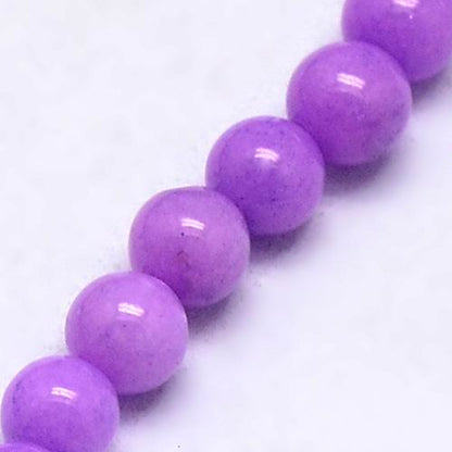 8mm Lavender Mashan Jade Round Gemstones