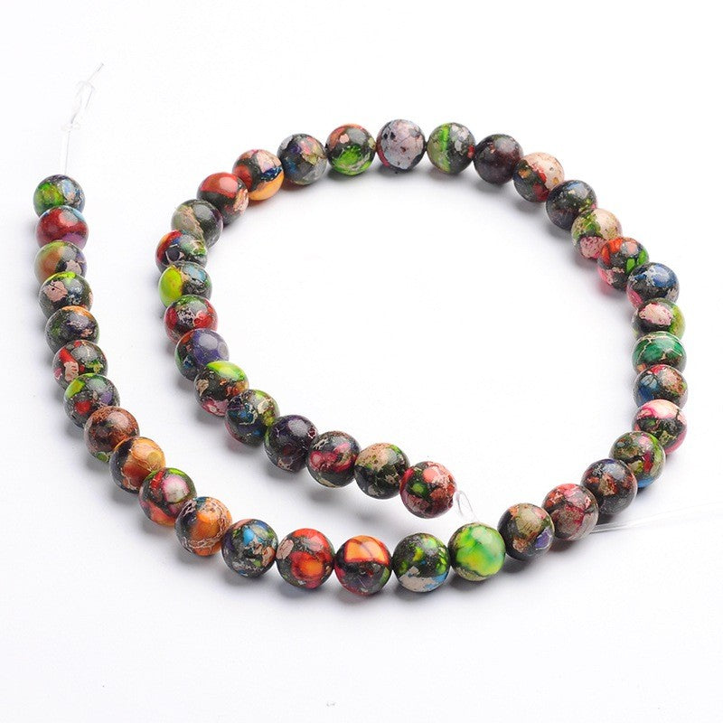 10mm Natural Imperial Jasper Colorful Round Gemstones