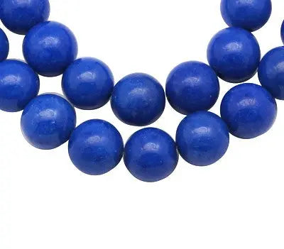10mm Royal Blue Natural Mashan Jade Gemstones