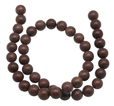 12mm Brown Mashan Jade Gemstones Round