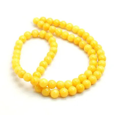 12mm Yellow Natural Mashan Jade Gemstones