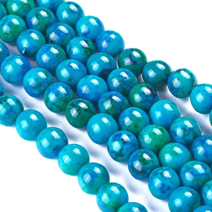 8mm Natural Chrysocolla Round Gemstones