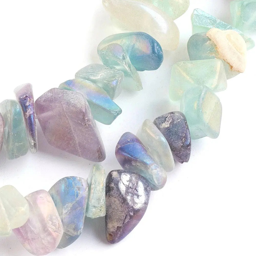 Natural Electroplated Fluorite Chips
