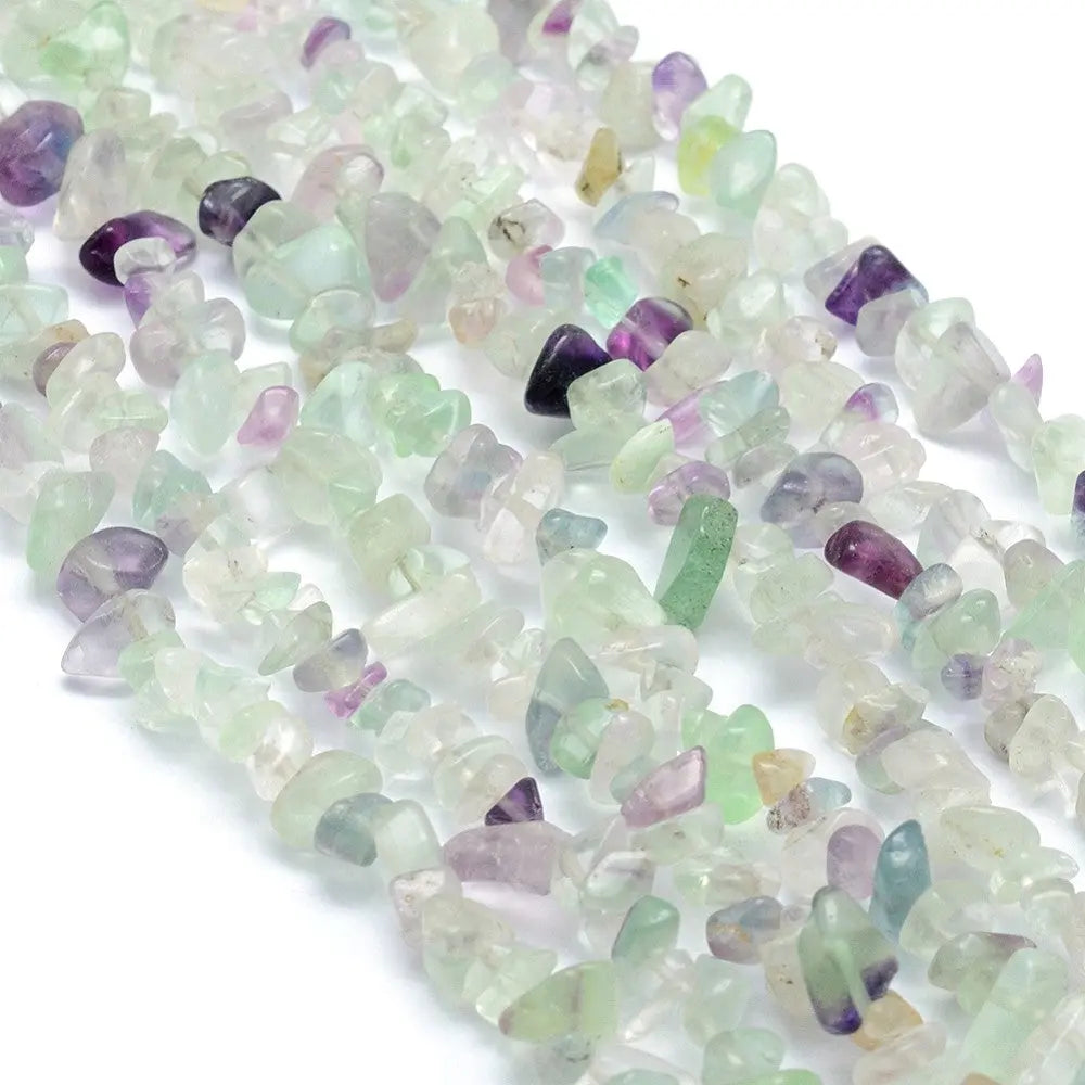 5-8mm Natural Flourite Chip Beads Strand Haute Girl Beads
