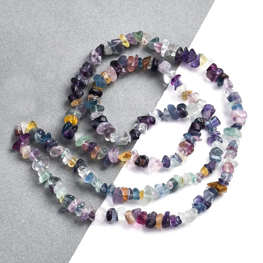 5-8mm Natural Flourite Chip Beads Strand Haute Girl Beads