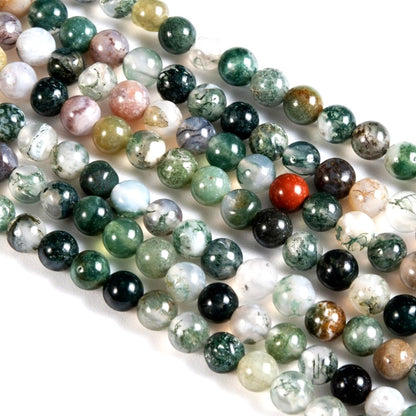 10mm Round Natural Indian Agate Gemstones