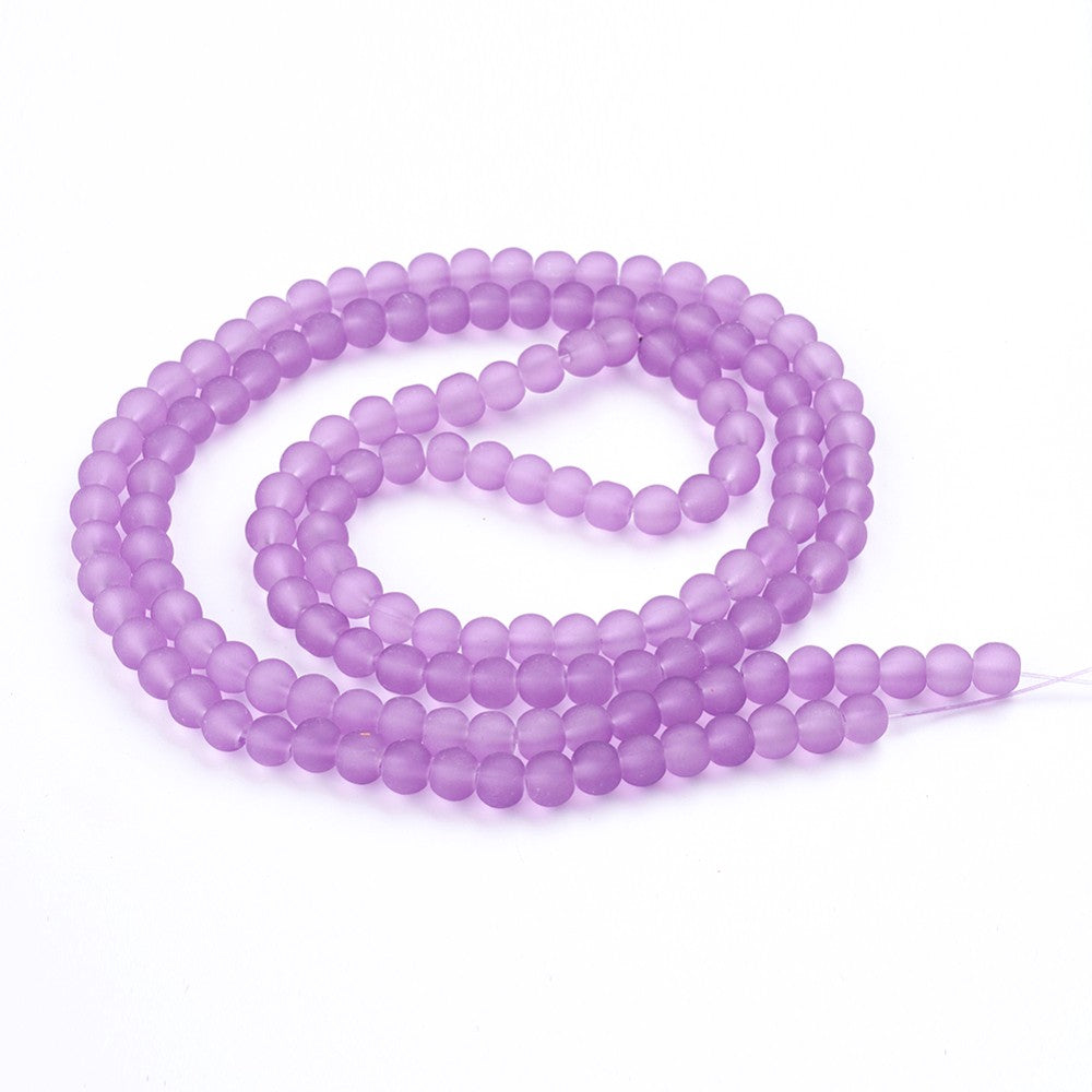 8mm Mixed Color Frosted Sea Glass