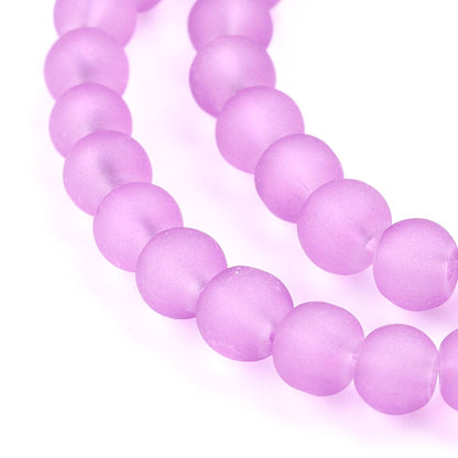 8mm Mixed Color Frosted Sea Glass