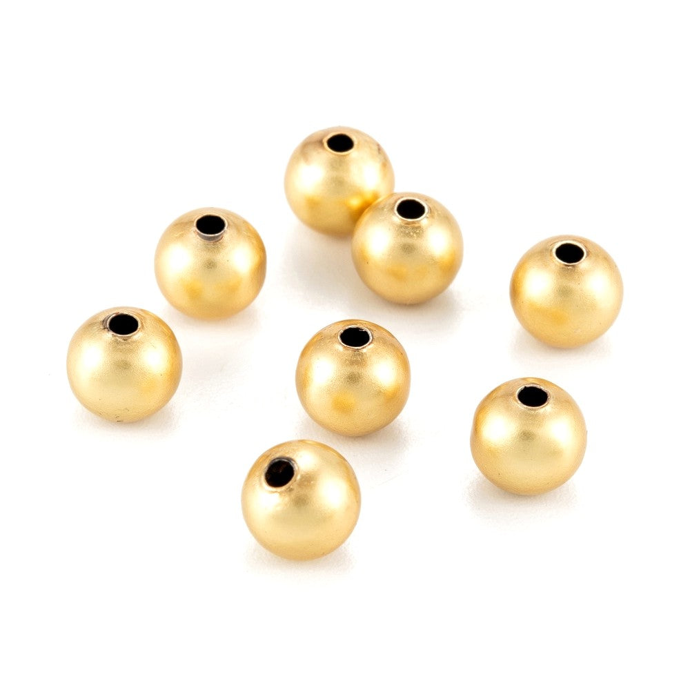 14K Gold Filled Round Spacer Beads (Waterproof, Non-Tarnish)