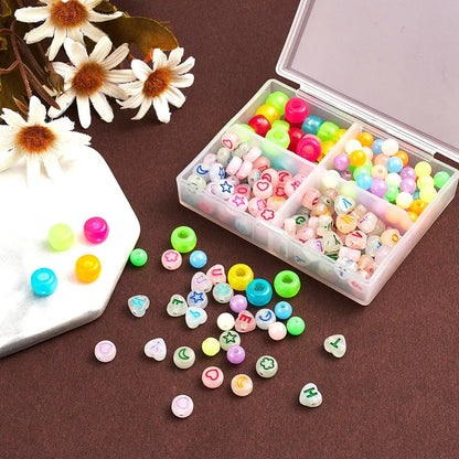Mixed Square Transparent Acrylic Beads