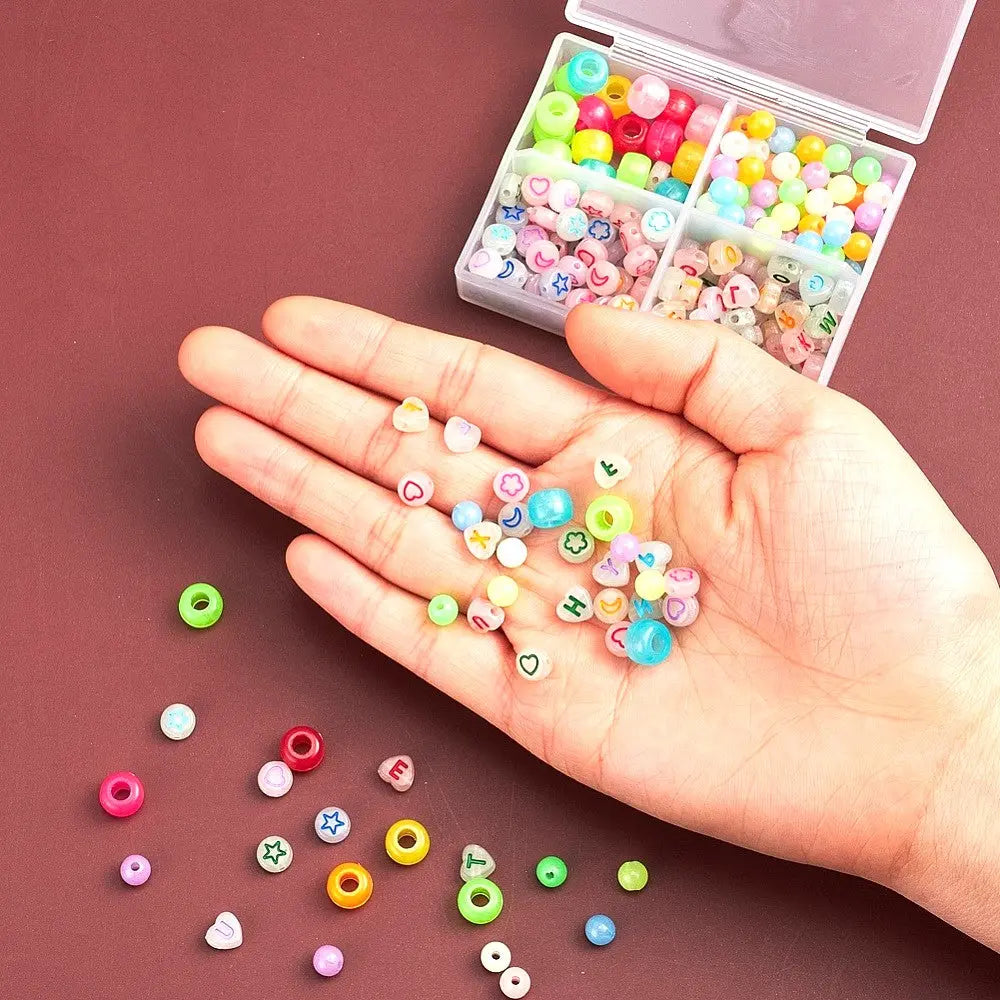 Mixed Square Transparent Acrylic Beads