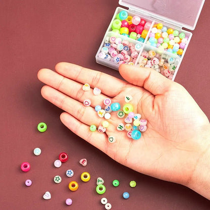 Mixed Square Transparent Acrylic Beads