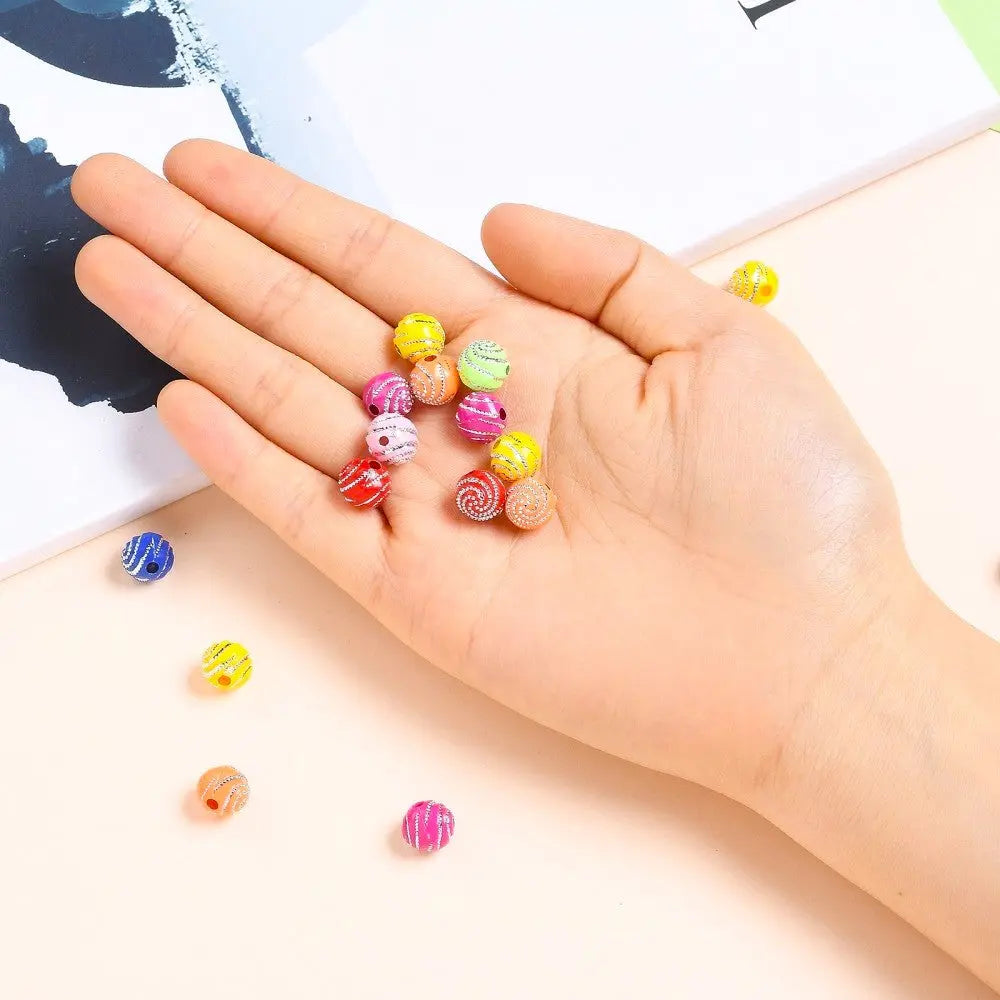 Mixed Square Transparent Acrylic Beads