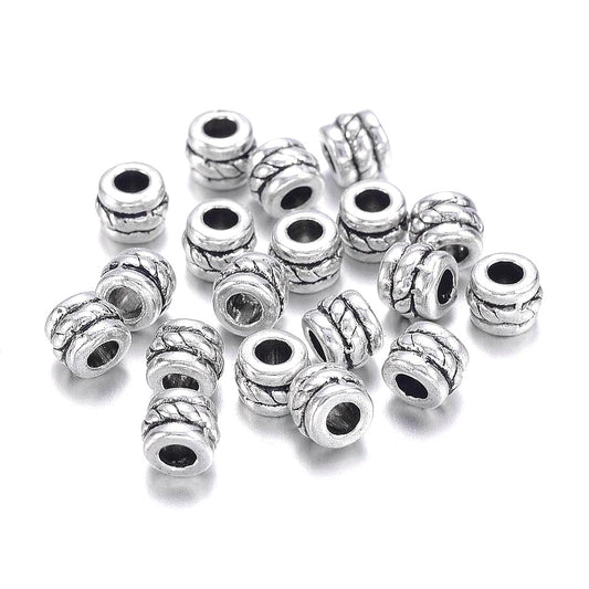 Tibetan Antique Silver Spacer Beads, Lead Free, Nickel Free, Cadmium Free