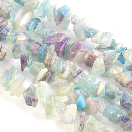 Natural Electroplated Fluorite Chips