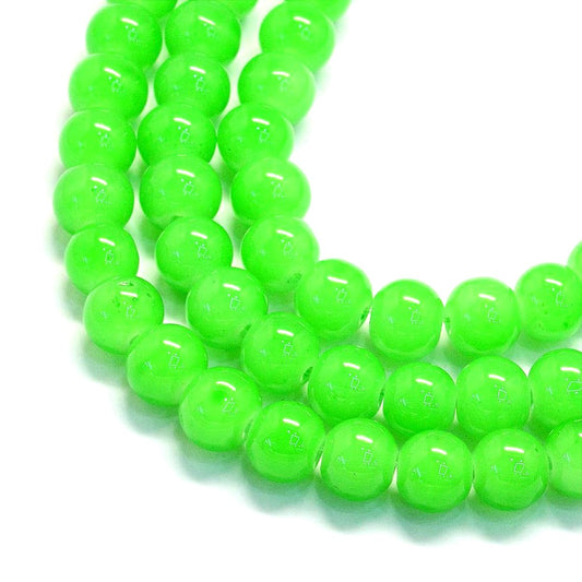 10mm Imitation Jade Glass Beads