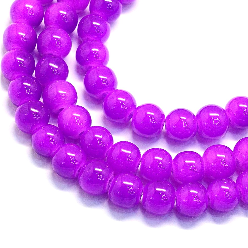 10mm Imitation Jade Glass Beads