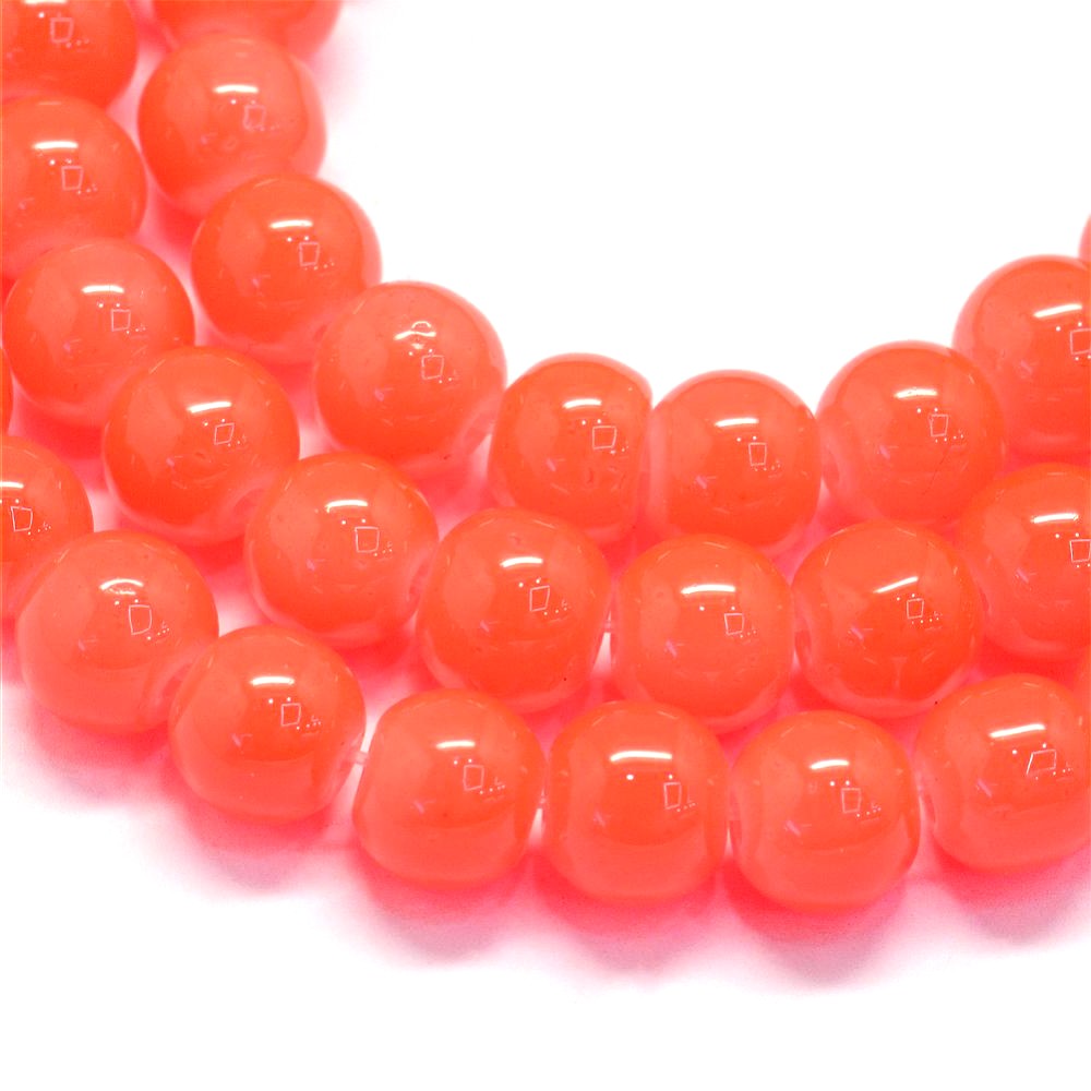 10mm Imitation Jade Glass Beads