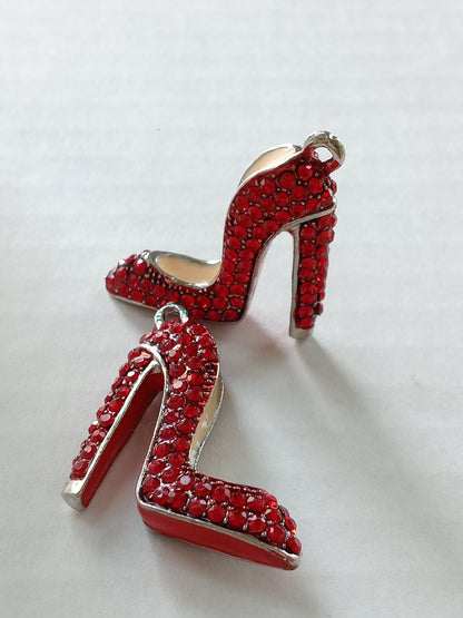 Crystal Couture Charms™ Red Bottom Stiletto Charms, Non-Tarnish, No Fade