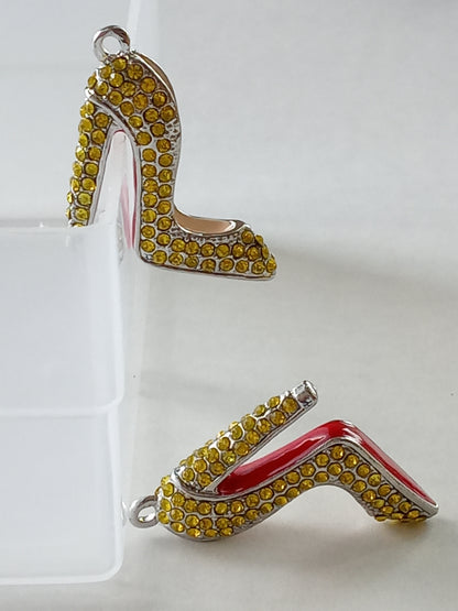 Crystal Couture Charms™ Red Bottom Stiletto Charms, Non-Tarnish, No Fade