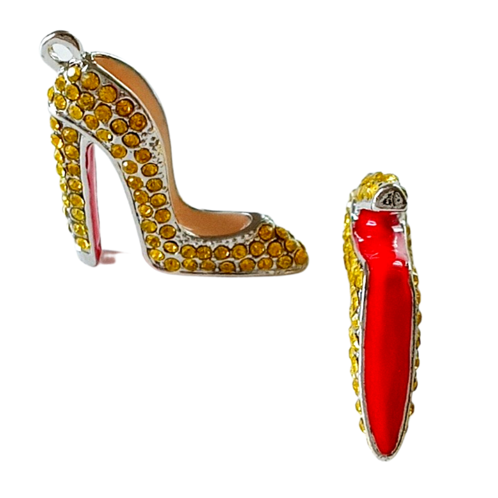 Breloques Crystal Couture Charms™ à talon aiguille à fond rouge, inaltérables, ne se décolorent pas