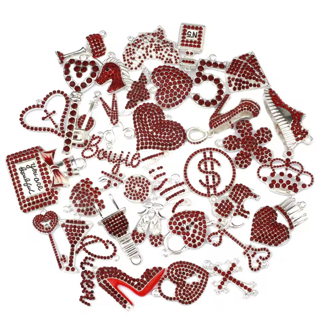 Rhinestone Alloy Mixed Charms