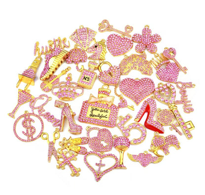 Rhinestone Alloy Mixed Charms