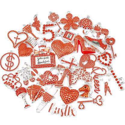 Rhinestone Alloy Mixed Charms