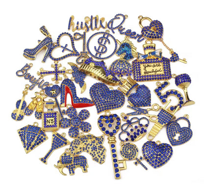 Rhinestone Alloy Mixed Charms