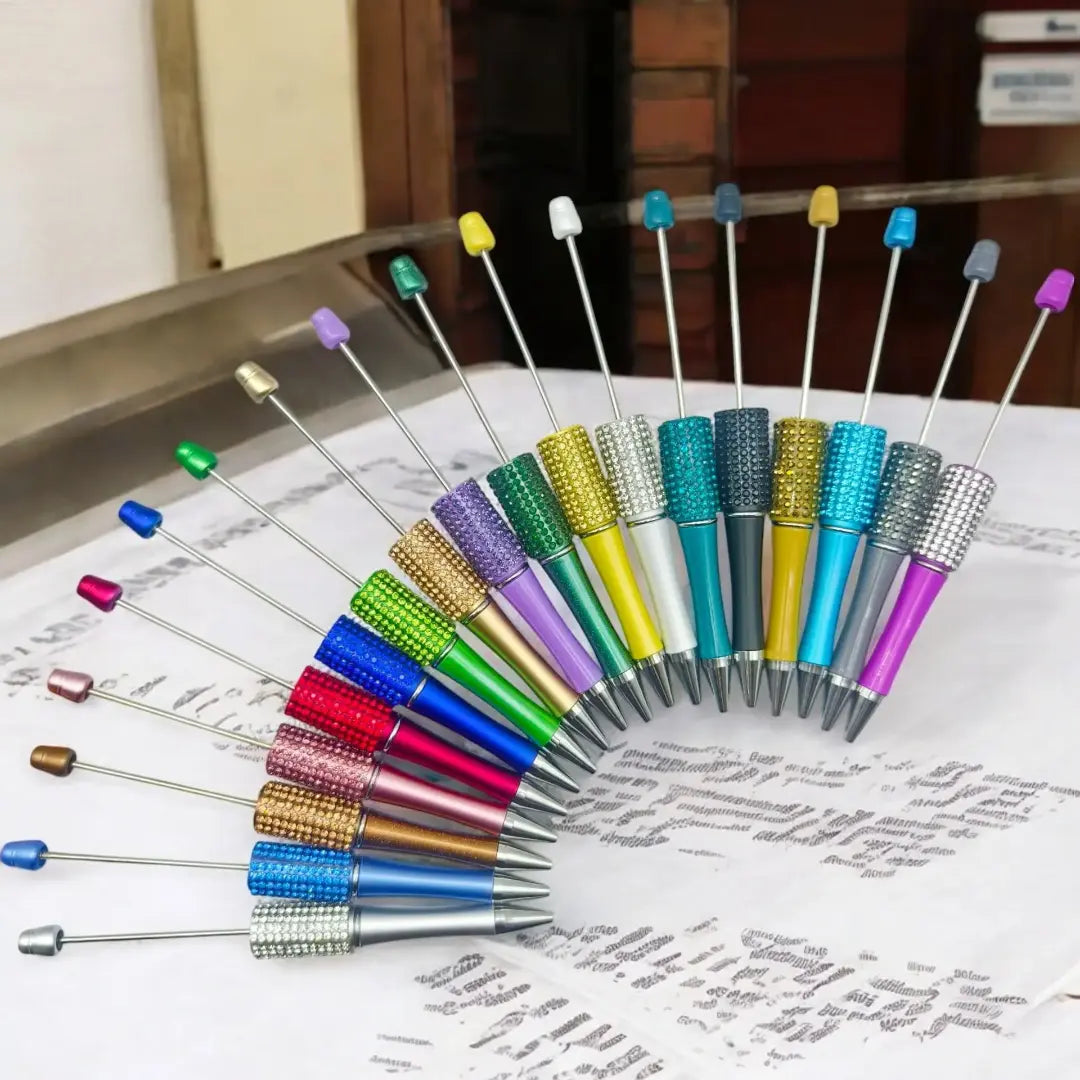 Half Rhinestone Beadable Pens