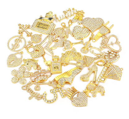 Rhinestone Alloy Mixed Charms