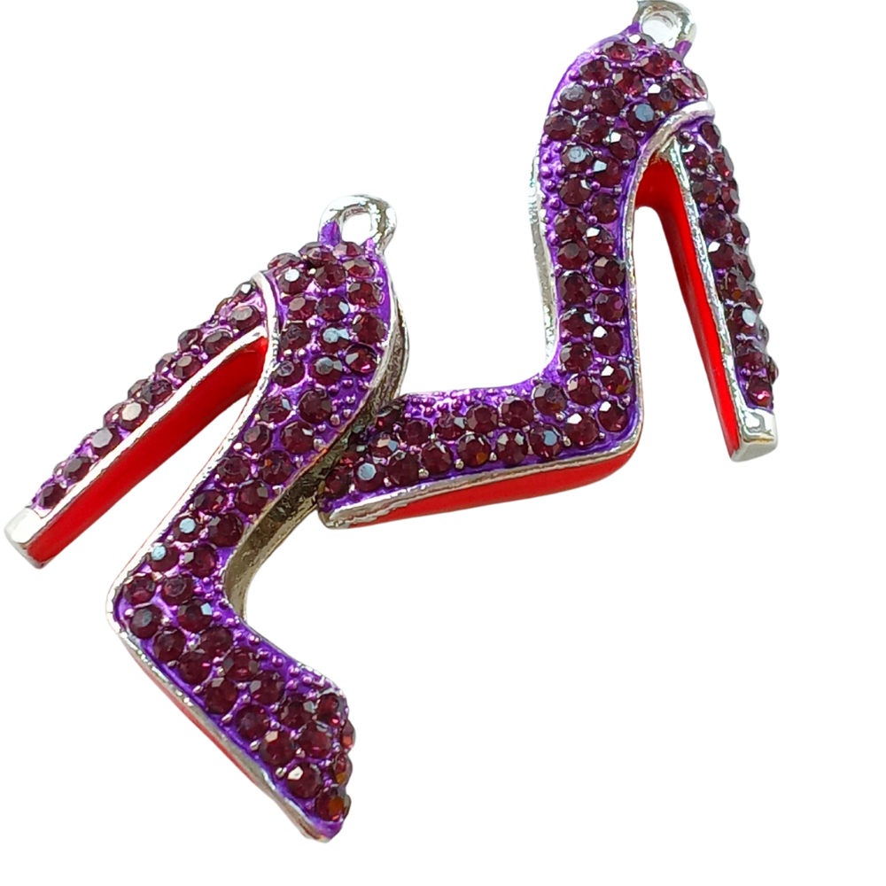 Breloques Crystal Couture Charms™ à talon aiguille à fond rouge, inaltérables, ne se décolorent pas