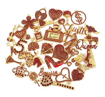 Rhinestone Alloy Mixed Charms