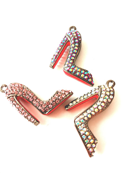 Breloques Crystal Couture Charms™ à talon aiguille à fond rouge, inaltérables, ne se décolorent pas