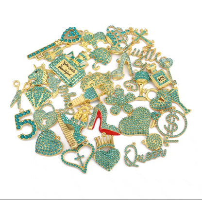Rhinestone Alloy Mixed Charms