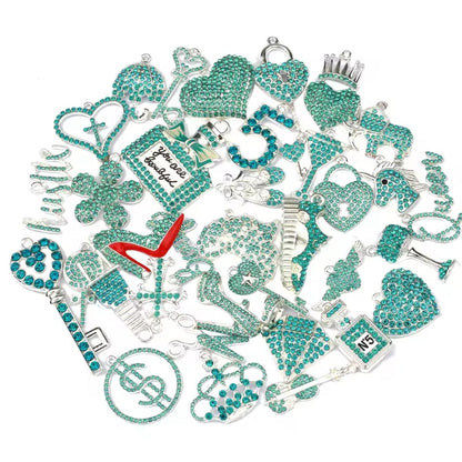 Rhinestone Alloy Mixed Charms