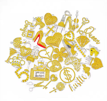 Rhinestone Alloy Mixed Charms