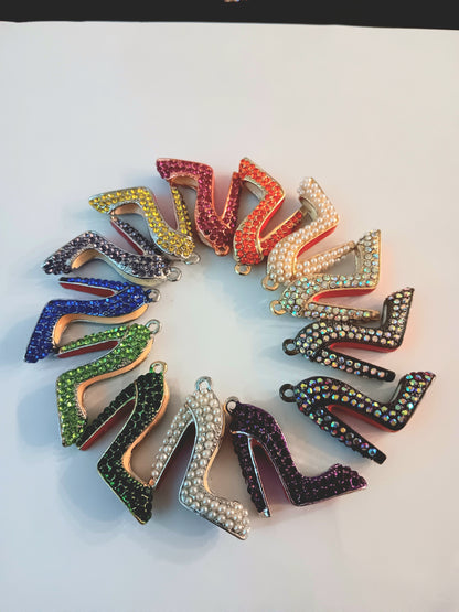 Breloques Crystal Couture Charms™ à talon aiguille à fond rouge, inaltérables, ne se décolorent pas