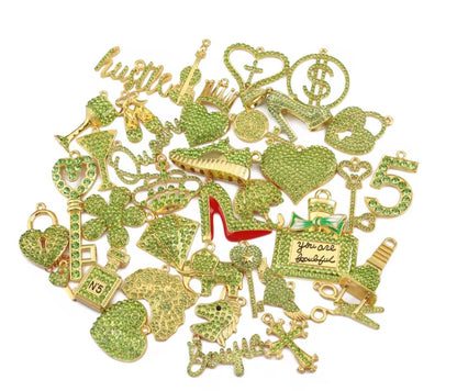 Rhinestone Alloy Mixed Charms