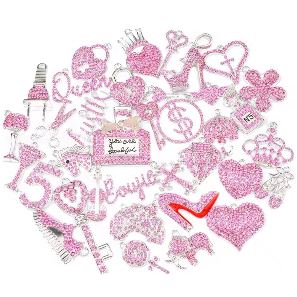 Rhinestone Alloy Mixed Charms